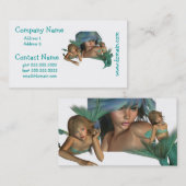 Cartes de visite de réflexions de sirène (Devant / Derrière)