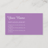 Cartes de visite de Reflexologist (Dos)