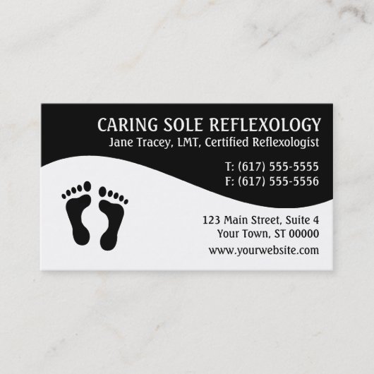 Cartes de visite de Reflexologist de (Devant)