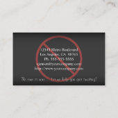 Cartes de visite de regard de paquet de cigarette (Dos)