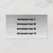 Cartes de visite de regard en métal (Dos)