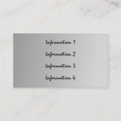 Cartes de visite de regard en métal (Dos)