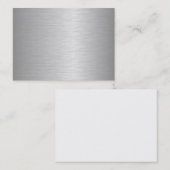 Cartes de visite de regard métalliques vierges (Devant / Derrière)