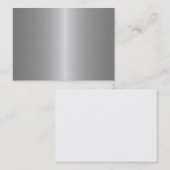 Cartes de visite de regard métalliques vierges (Devant / Derrière)