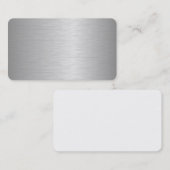 Cartes de visite de regard métalliques vierges (Devant / Derrière)