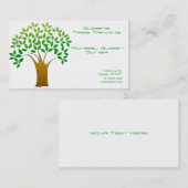 Cartes de visite de règlage d'arbre (Devant / Derrière)