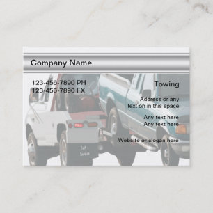 Cartes de visite de remorquage