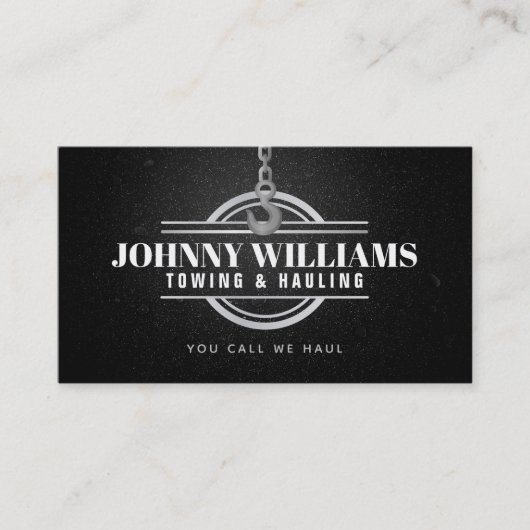 Cartes de visite de remorquage et de remorquage (Devant)