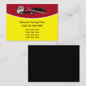 Cartes de visite de remorquage local simple (Devant / Derrière)