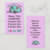 Cartes de visite de remorque de la baisse rv de (Devant / Derrière)