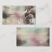 Cartes de visite de remous de musique (Devant / Derrière)