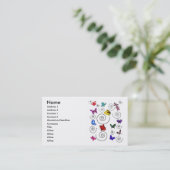 Cartes de visite de remous de papillons (Debout devant)