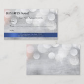 Cartes de visite de rendez-vous au ruban bleu mode (Devant / Derrière)