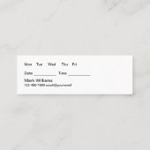 Cartes de visite de rendez-vous coiffeur classique (Dos)