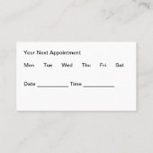 Cartes de visite de rendez-vous coiffeur tendance (Dos)