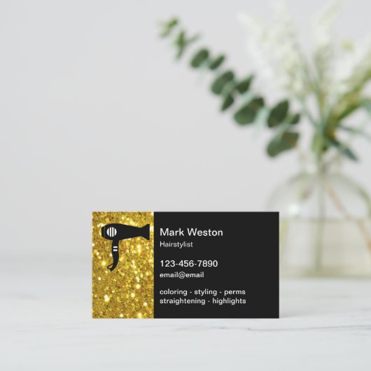 Cartes de visite de rendez-vous de coiffure (Debout devant)