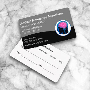 Cartes de visite de rendez-vous de neurologie neur