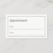 Cartes de visite de rendez-vous de podiatre de (Dos)