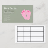 Cartes de visite de rendez-vous de podiatre de (Devant / Derrière)