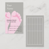 Cartes de visite de rendez-vous de podiatre de (Devant / Derrière)