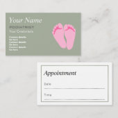 Cartes de visite de rendez-vous de podiatre de (Devant / Derrière)