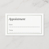 Cartes de visite de rendez-vous de podiatre de (Dos)