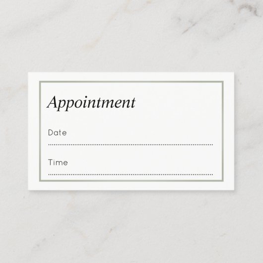 Cartes de visite de rendez-vous de podiatre de (Dos)