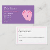 Cartes de visite de rendez-vous de Reflexologist (Devant / Derrière)