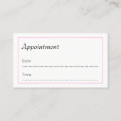 Cartes de visite de rendez-vous de Reflexologist (Dos)