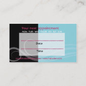 Cartes de visite de rendez-vous de salon de (Dos)