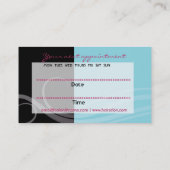 Cartes de visite de rendez-vous de salon de (Dos)