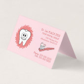 Cartes de visite de rendez-vous Dentist Pink (Devant)