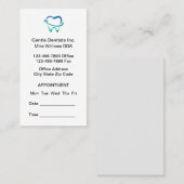 Cartes de visite de rendez-vous des dentistes du l (Devant / Derrière)