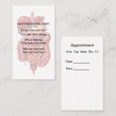 Cartes de visite de rendez-vous Gastroentérologist (Devant / Derrière)