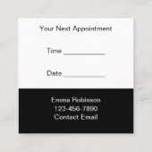 Cartes de visite de rendez-vous Glitzy Hairstylist (Dos)