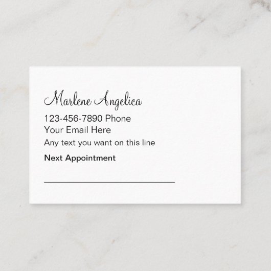 Cartes de visite de rendez-vous Manicure Nail Tech (Dos)