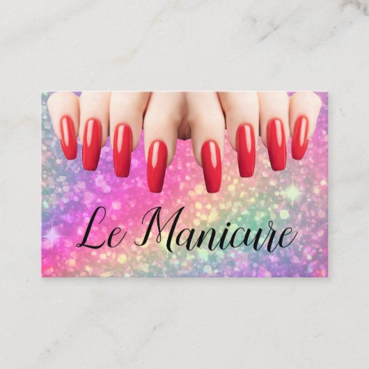 Cartes de visite de rendez-vous Manicure Nail Tech (Devant)