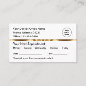 Cartes de visite de rendez-vous Médicales classiqu (Devant)
