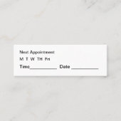 Cartes de visite de rendez-vous Médicales compacts (Devant)