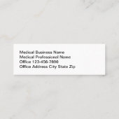 Cartes de visite de rendez-vous Médicales compacts (Dos)