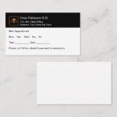 Cartes de visite de rendez-vous Médicales en vrac (Devant / Derrière)