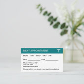 Cartes de visite de rendez-vous Médicales pour la  (Debout devant)