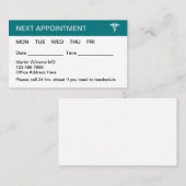 Cartes de visite de rendez-vous Médicales pour la  (Devant / Derrière)