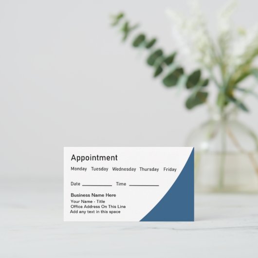 Cartes de visite de rendez-vous modernes modifiabl (Debout devant)