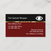 Cartes de visite de rendez-vous pour ophtalmologis (Devant)