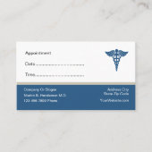 Cartes de visite de rendez-vous pour un cabinet de (Devant)