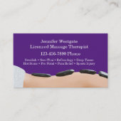 Cartes de visite de rendez-vous pour un massage cl (Devant)