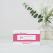 Cartes de visite de rendez-vous simple rose blanc (Debout devant)
