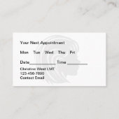 Cartes de visite de rendez-vous tendance coiffeur (Dos)