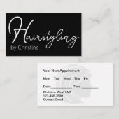 Cartes de visite de rendez-vous tendance coiffeur (Devant / Derrière)